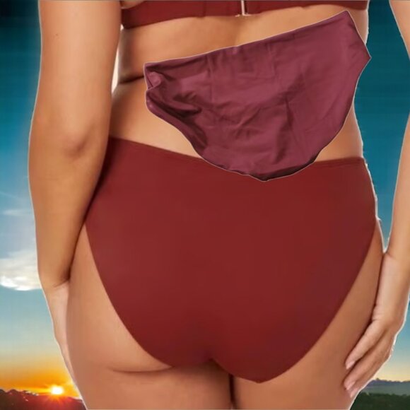 Andie Swim The Hipster Bottom Truffle Eco Nylon Size Medium - Picture 1 of 11